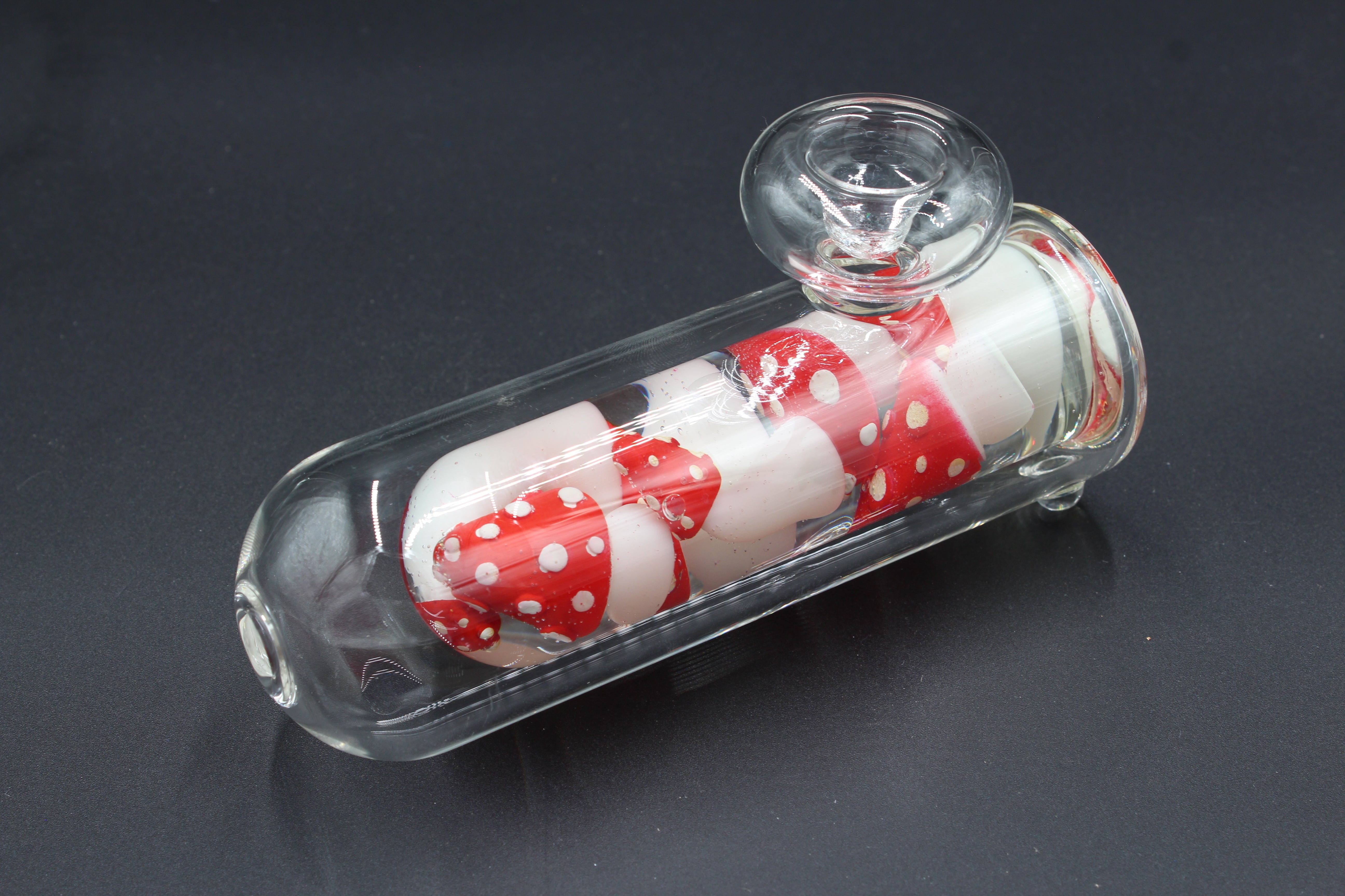 5 Inch 3D Hollow Spoon Pipe - Mushrooms