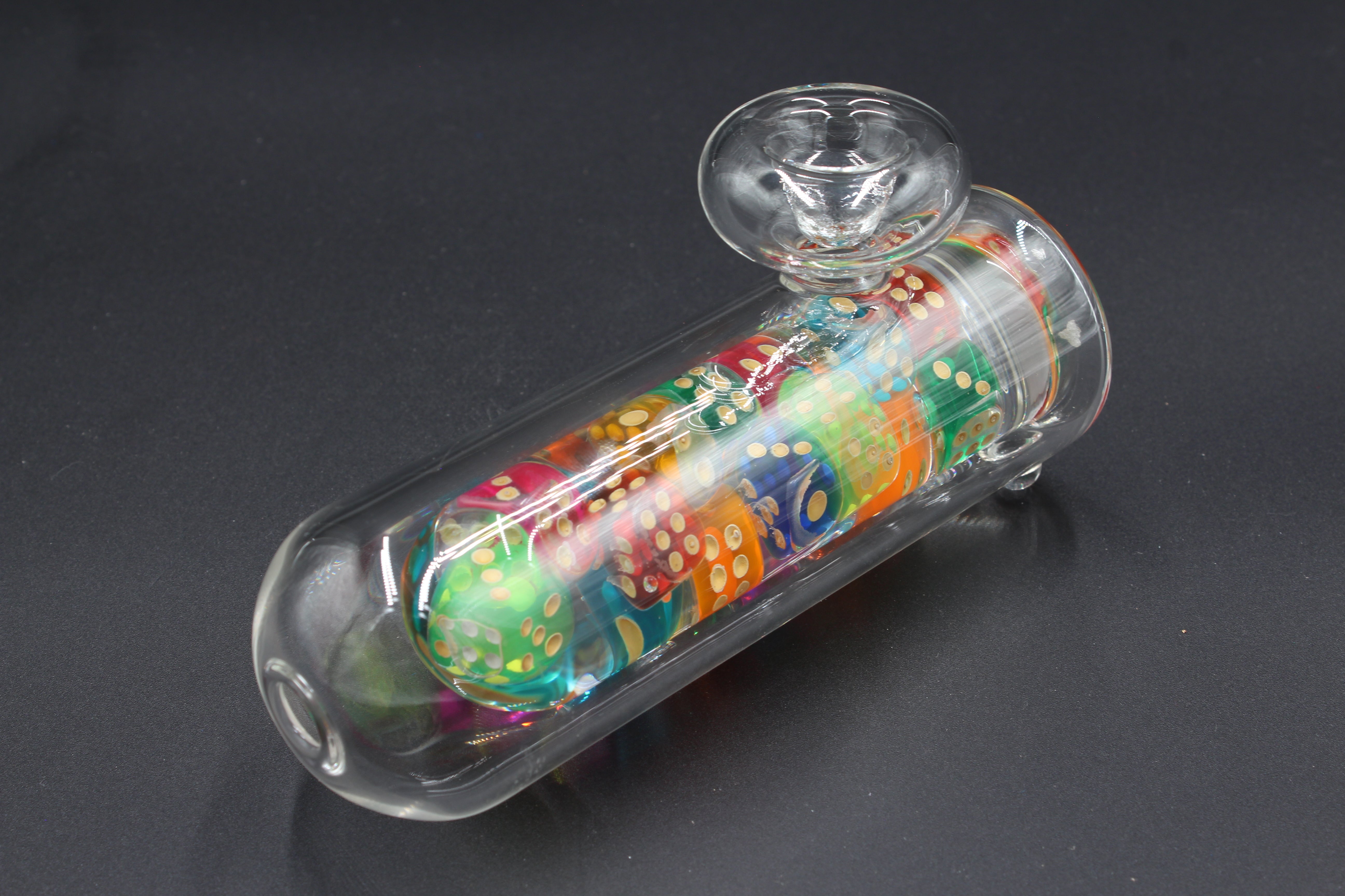 5 Inch 3D Hollow Spoon Pipe - Dice