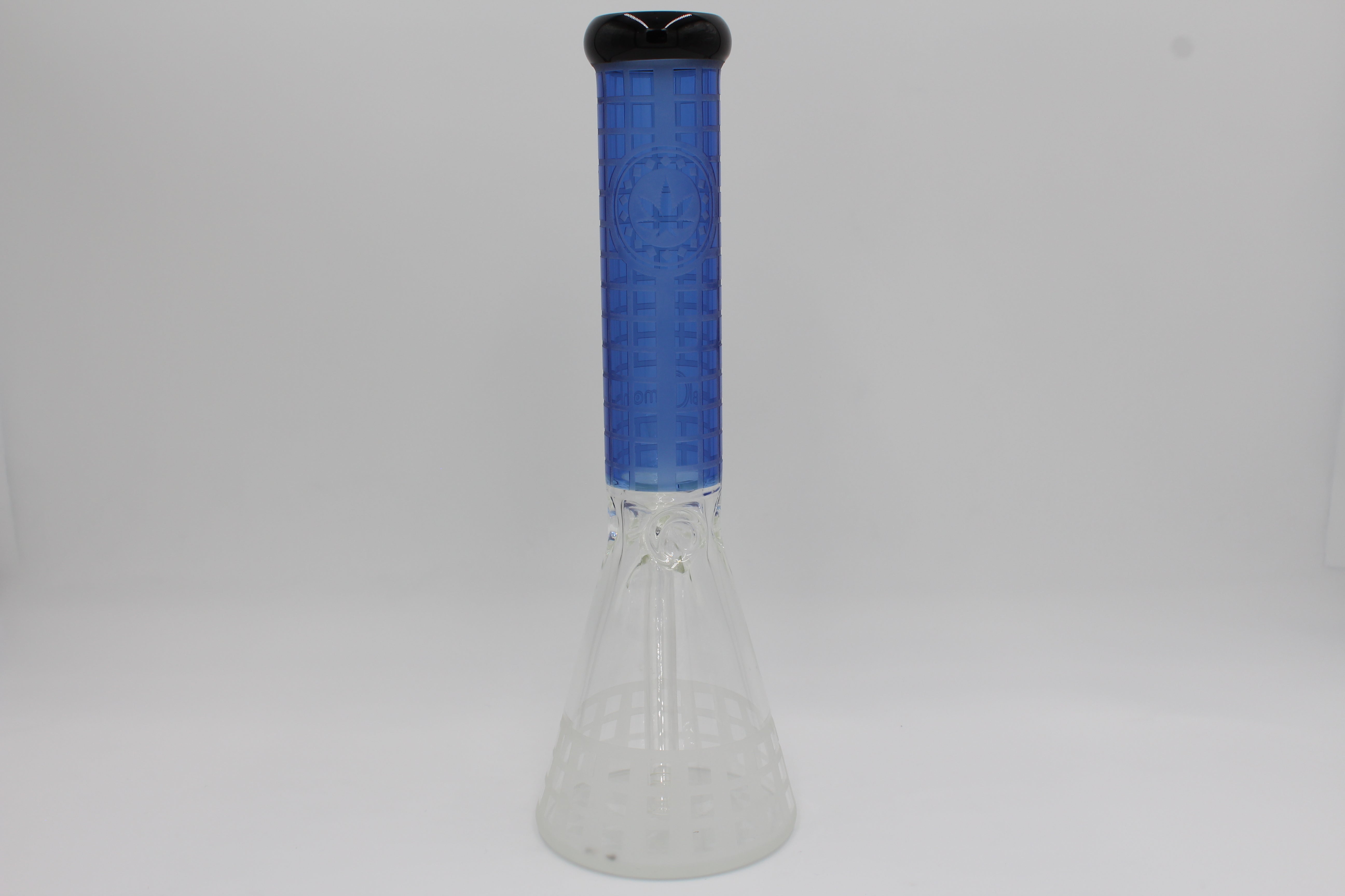 Big Mom Glass 14 Inch Frosted Beaker - Blue