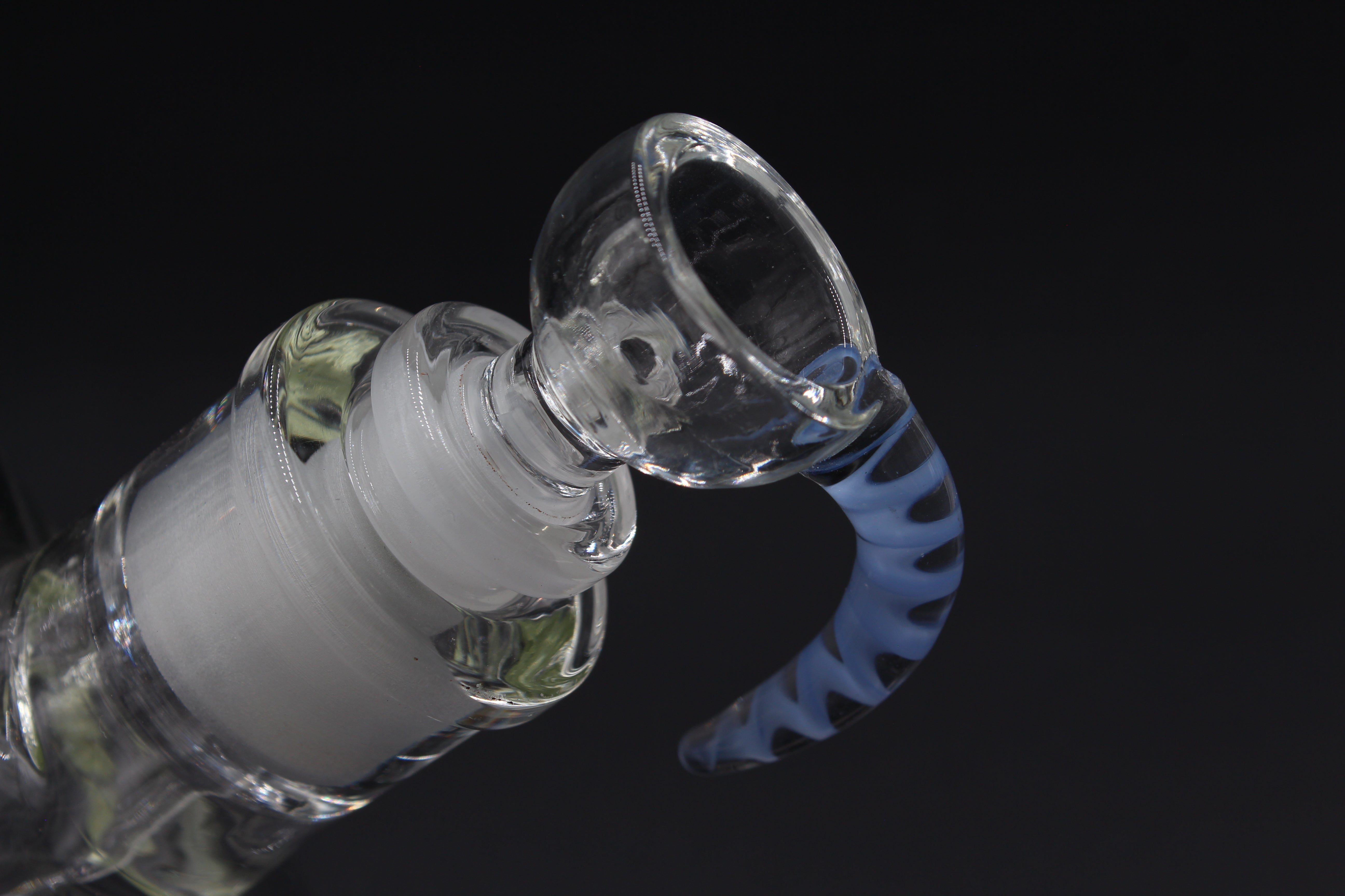 14mm Plain Bowl Piece w/ Horn - Blue