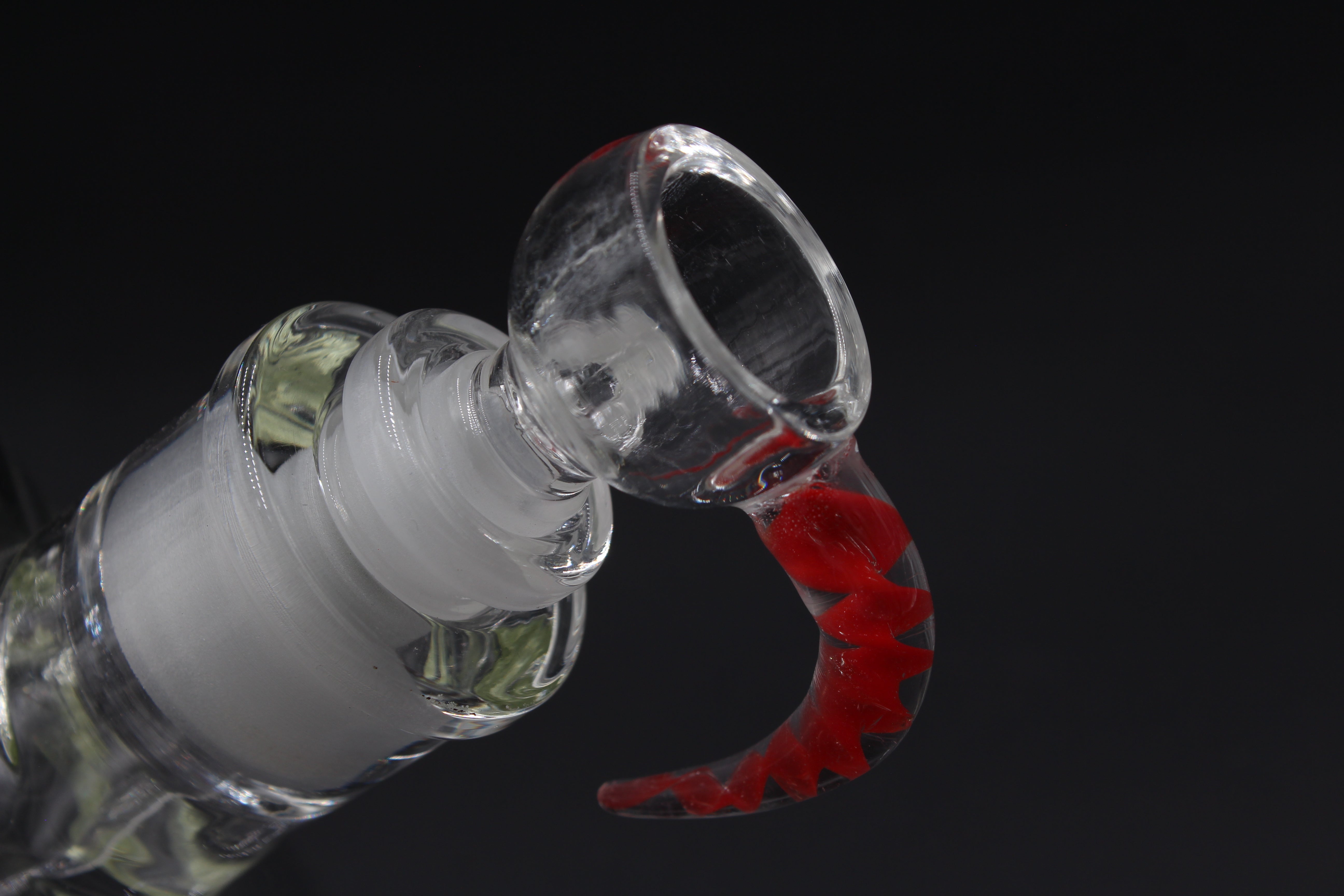 14mm Plain Bowl Piece w/ Horn - Red