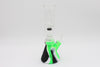 Silicone Beaker Waterpipe w/Glass Perc. Neck - Green/Black