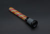 Black 14mm 5" Downstem - Red/Yellow/Blue Swirl to the right