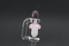 Spinning Mushroom Glass Dab Tool - Pink mushroom