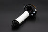 White/Black Spoon Pipe w/ Colorful Marble offset left